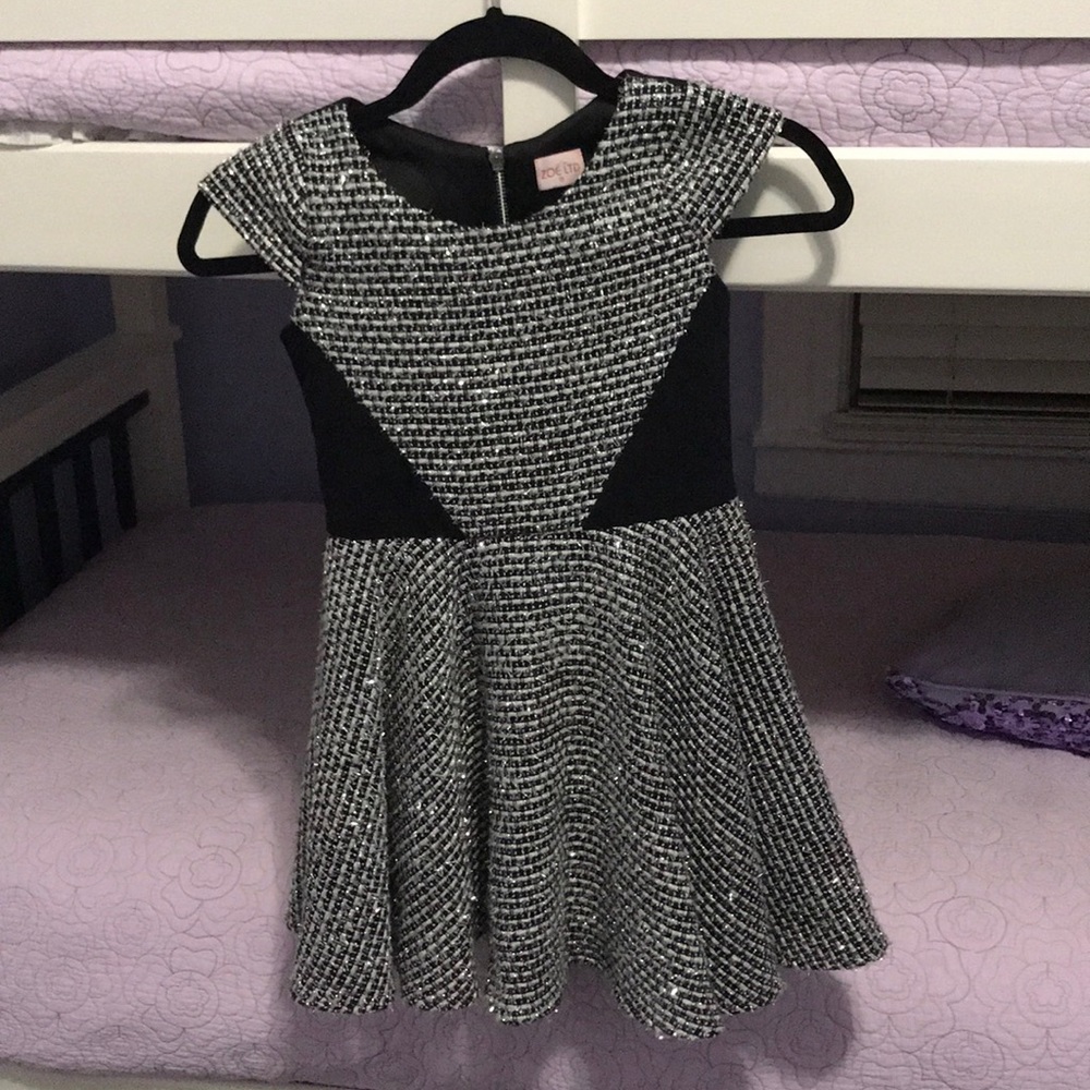 Zoe dress- tweed/ cotton -gorgeous thick material